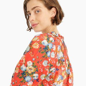 NWT J. Crew X Liberty #L6744 Magical Bouquet floral Popover Shirt 2 0 XS